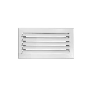  Grille de soufflage lames courbes aluminium blanc mat 300 x150 mm - 400x400px